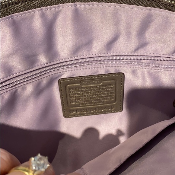 Coach Metallic Signature Bronze LeatherShoulderBag - Picture 8 of 9